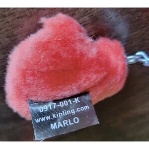 Kipling Salmon Pink Nylon Zipper Crossbody Bag Matching Purse & Marlo Monkey Key